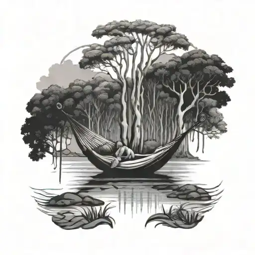 Danube River Hammock Forest