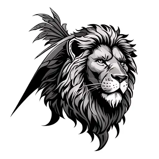 Warrior Sparta With Lion