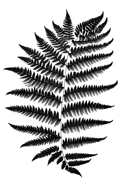 Ferns Leaves On A Black Background