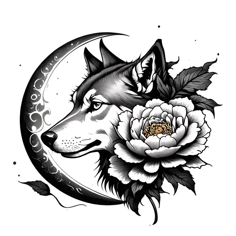 Smoke Lighter Wolf Half Moon Peony