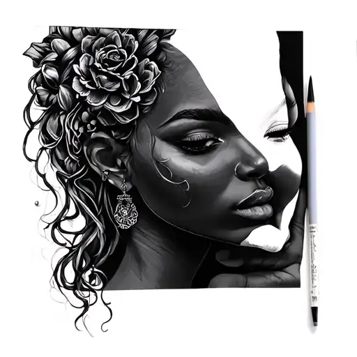 Black Women Fine Line