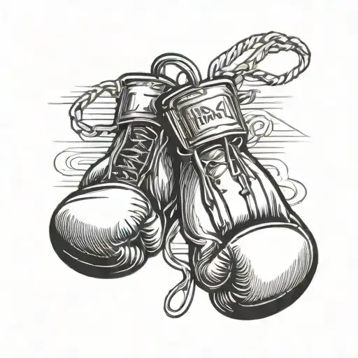 Boxing Glove An Dog Tags