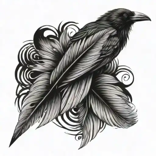 Crow Feather Swirl