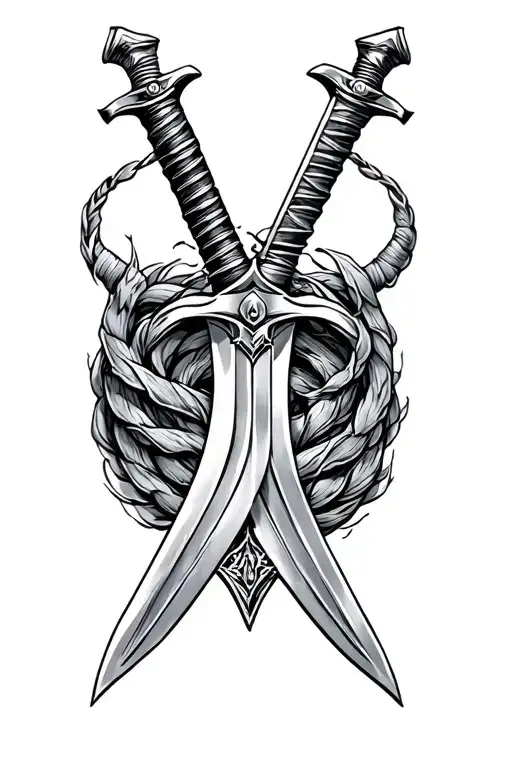 Tamplier With Sword Intertwined