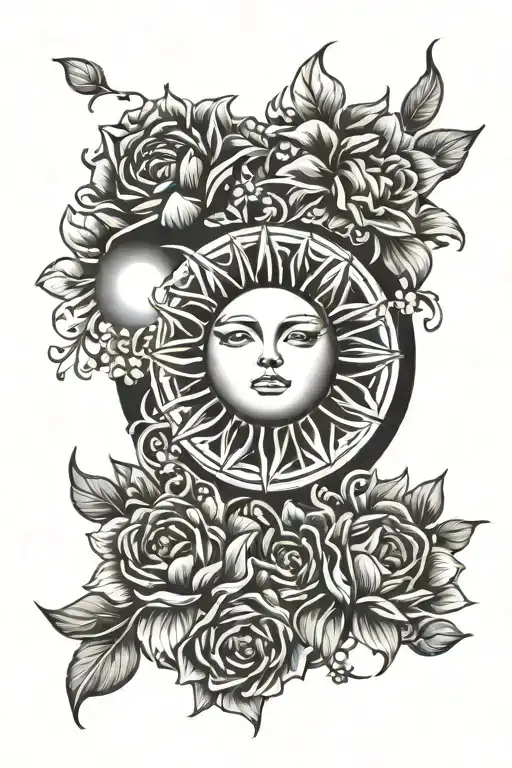 The Sun With Flowers Around It