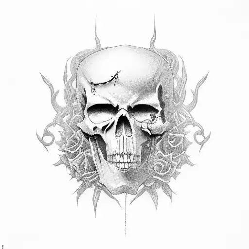 Death Is Coming Lettering With Parchment