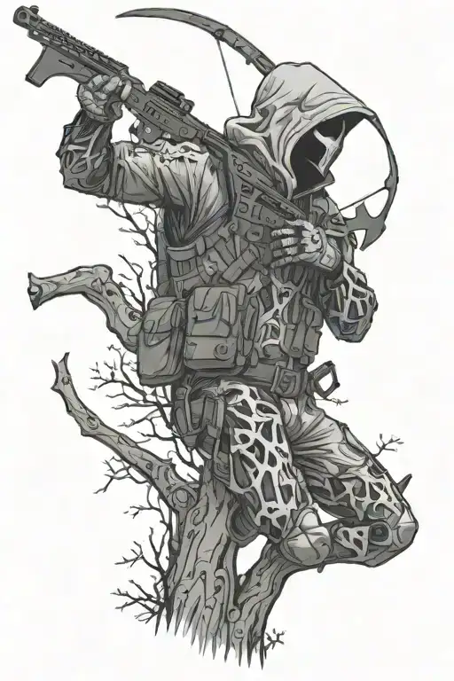 Reaper In Tree Stand Bow Hunting With Bowtech Realm Sr6