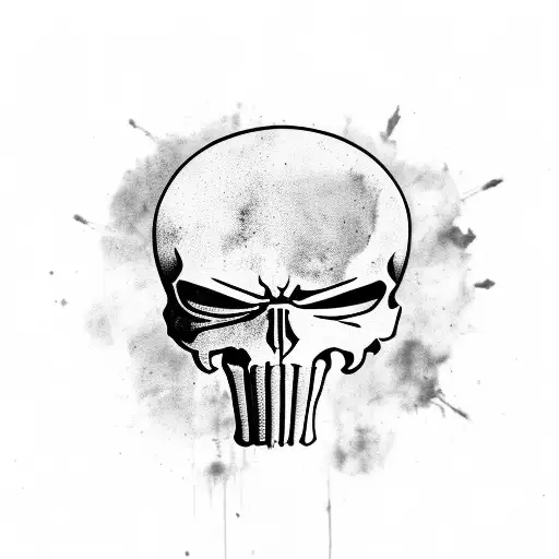 The Punisher Skull With The Italian Flag And The Blue Line Flag