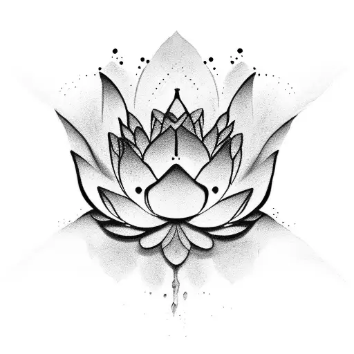 Lotus Flower With Water Lower Back And Hip Bohemian Style