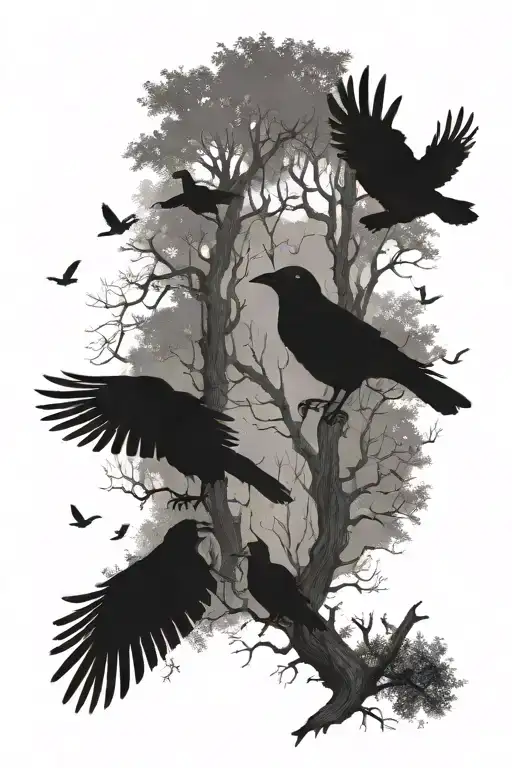 Forest And Crows
