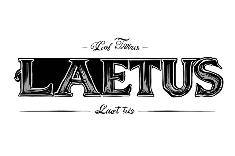 A Cook's Pan With The Word Laetus Underneath