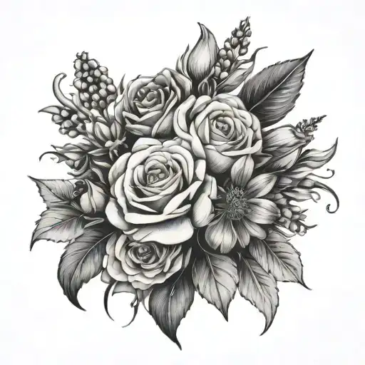 Bouquet Of Birth Flowers