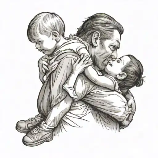 Dad Holding His Daughter Like A Baby