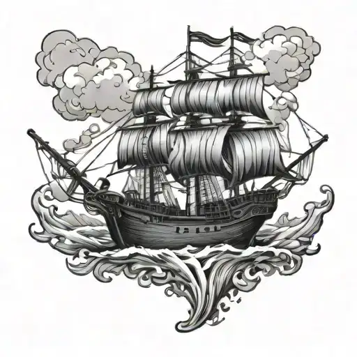 Pirate Boat Navigating