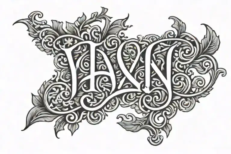 Yhwh In Hebrew With A Vine