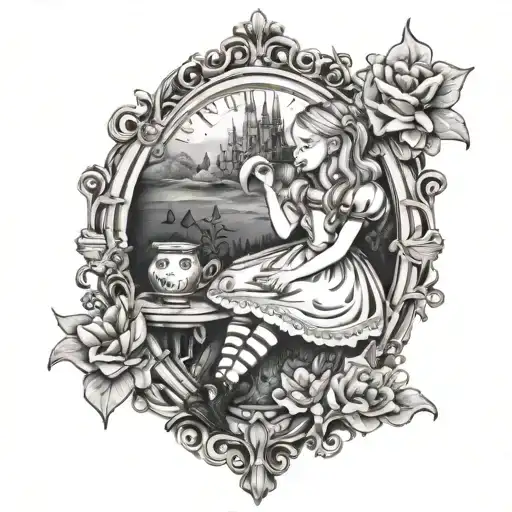 Alice In Wonderland Matching Tattoo Gothic