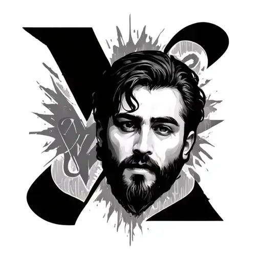 Create A Tattoo Of Abascal's Face That Love Vox Puts With Gothic Letters