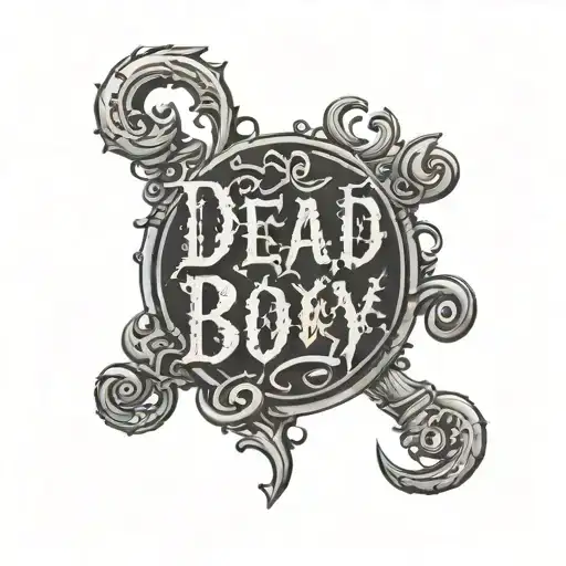 The Word Dead Boy In Goth Font The Letters