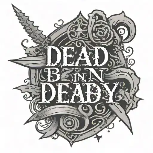 The Word Dead Boy In Dark Metql Font The Letters Not Stacked