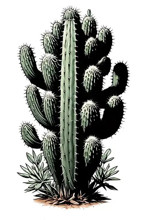 Evergreen Tree Cactus Growing