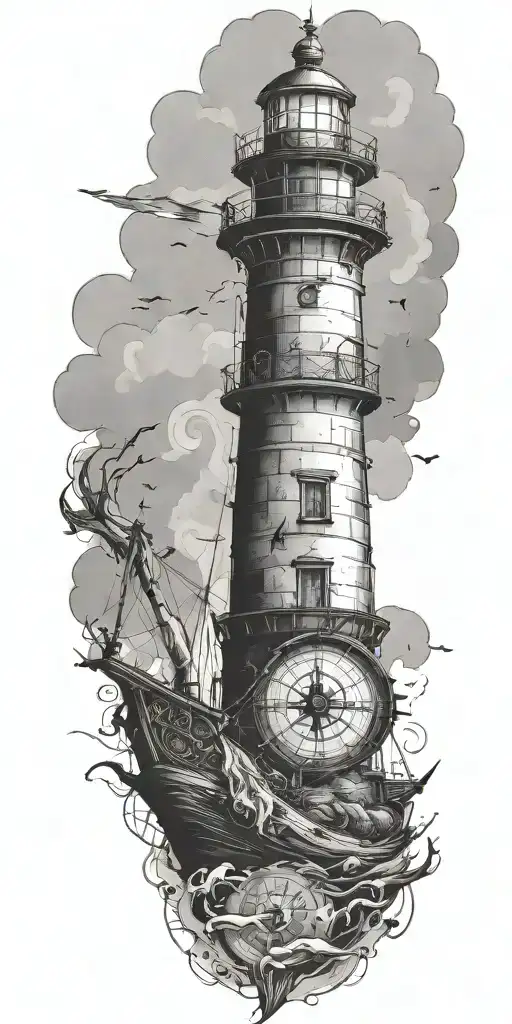 Boat Light House Compass