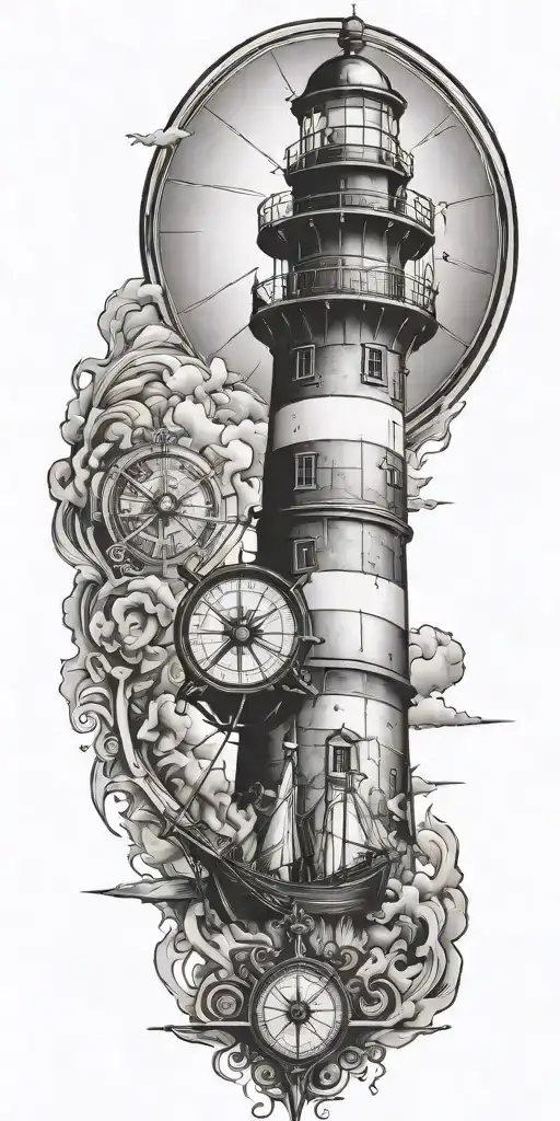 Boat Light House Compass