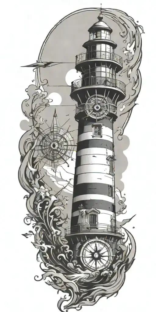 Boat Light House Compass