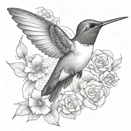 Hummingbird From The Front Diagonally