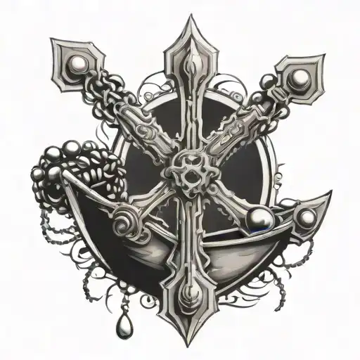 Christian Cross Rosary Boat