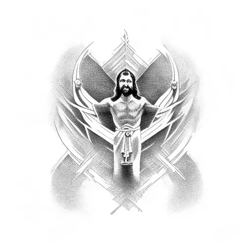 Full Chest Tattoo Jesus