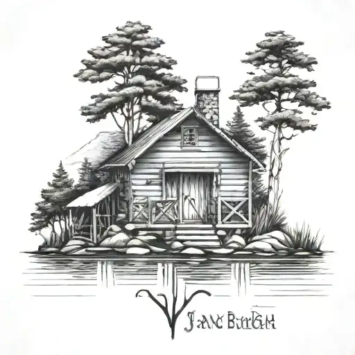 Create A Tattoo Design That Symbolizes The Love For Family And Lake Burton