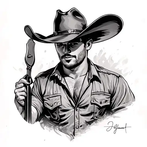 Cowboy Pinup Gay Man