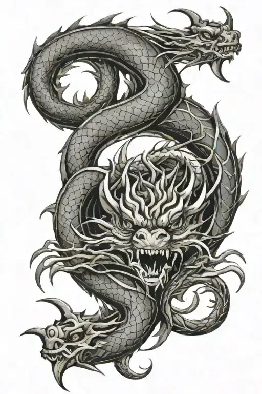 Celtics Dragon Tattoo Design