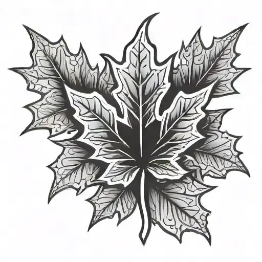 Maple Leaf And Maltese Cross Intertwined