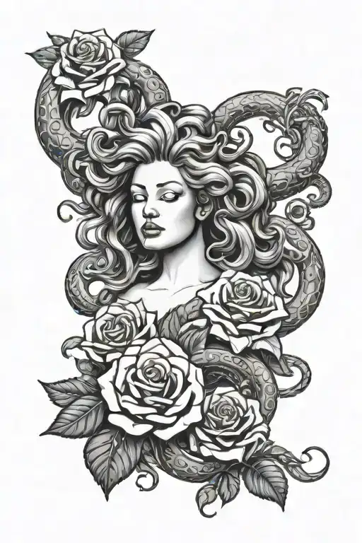 Medusa With Rose Growing