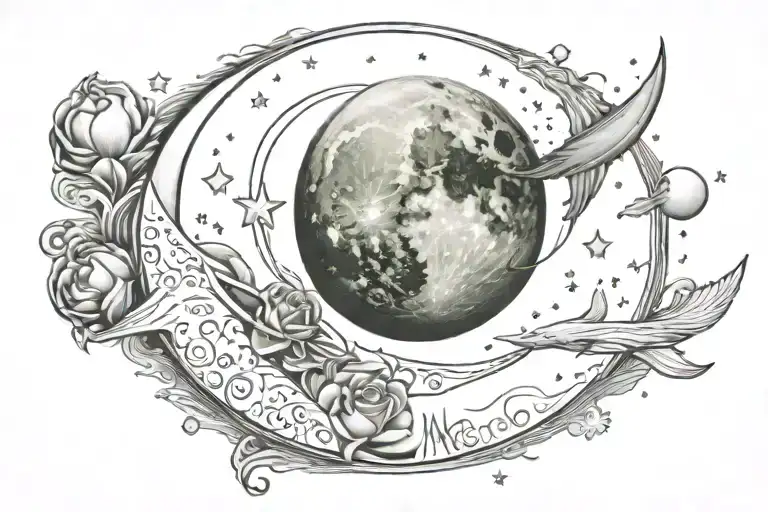 Space Love You To The Moon Include Names Cameron Ethan Lillies And Always