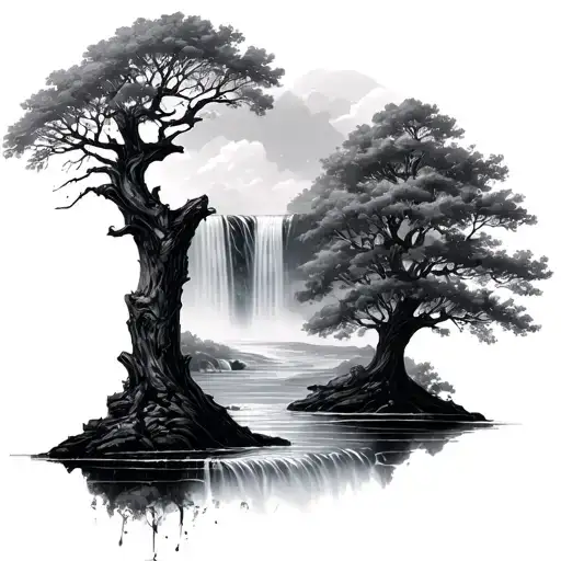 Water Fall Oak Tree