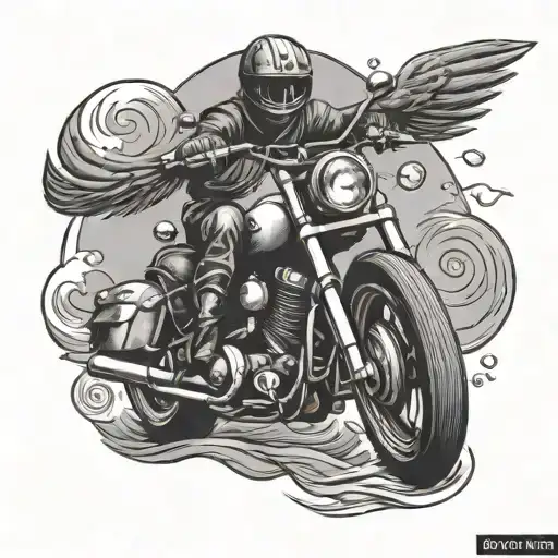 Motorcycle Speeding Across A Beach