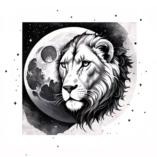 Moon And Leo Zodiac Sign