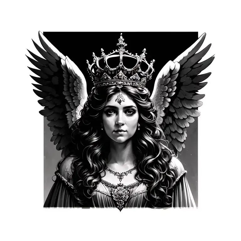Queen With Angel Wings Crown
