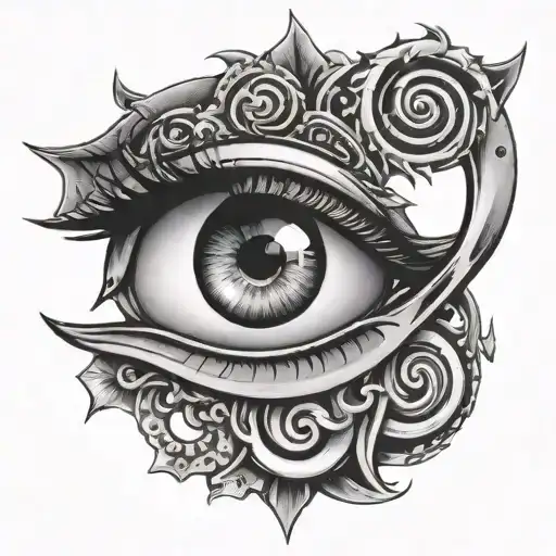 Number 8 And Eye Symbol