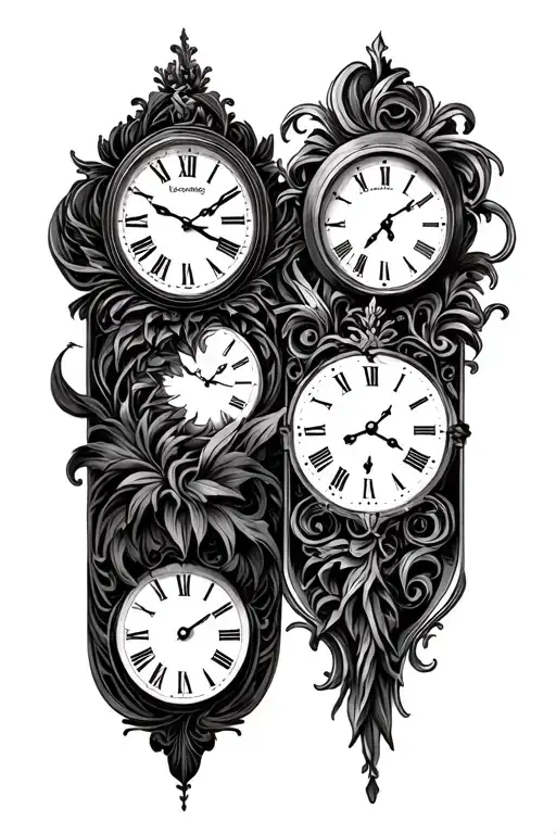 Two Clocks Side By Side