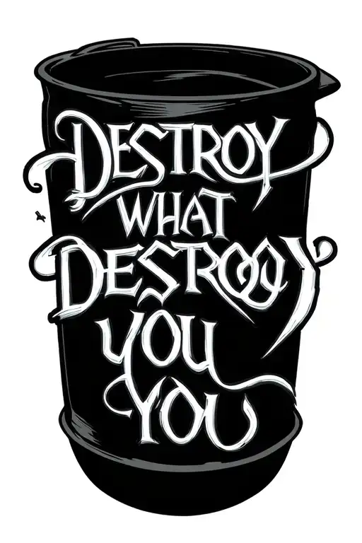 Create A Lettering With The Sentence Destroy What Destroy You You