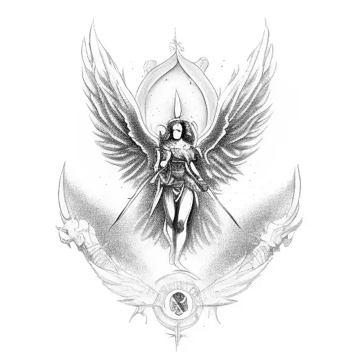 Group Of 4 Archangels Shoulder