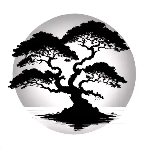 Banyan Tree Silhouette