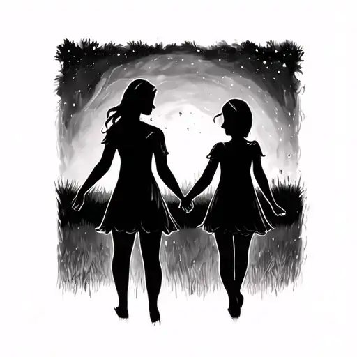 Mom N Daughter Holding Hands