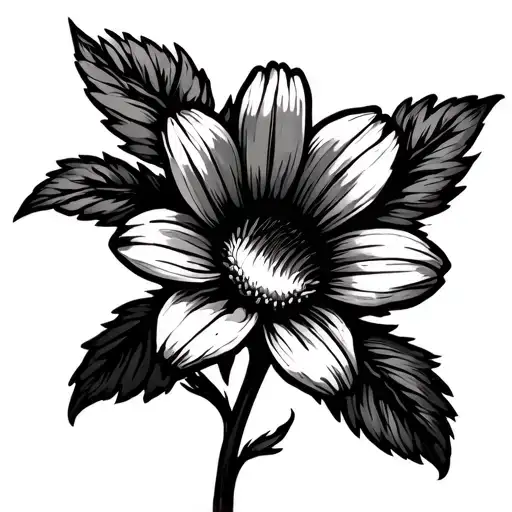 Mountain Landscape With Edelweiss Flower