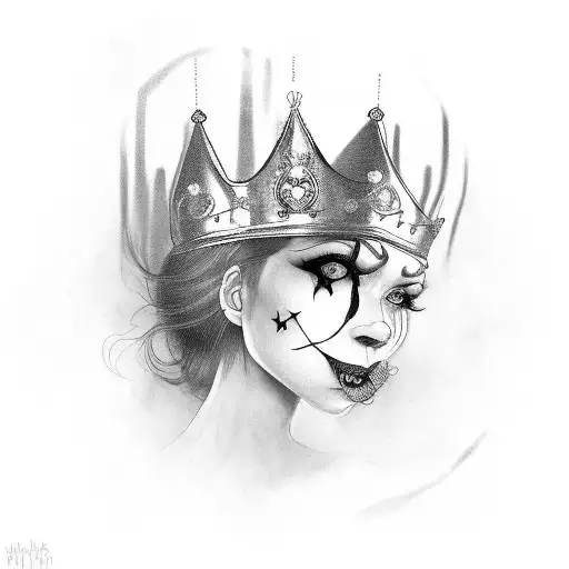 Clown Woman With Crown
