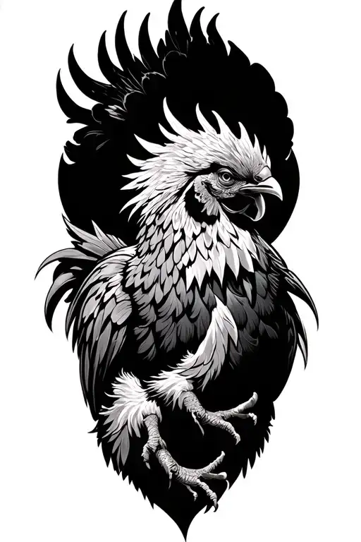 Fighting Rooster Fighting Demons