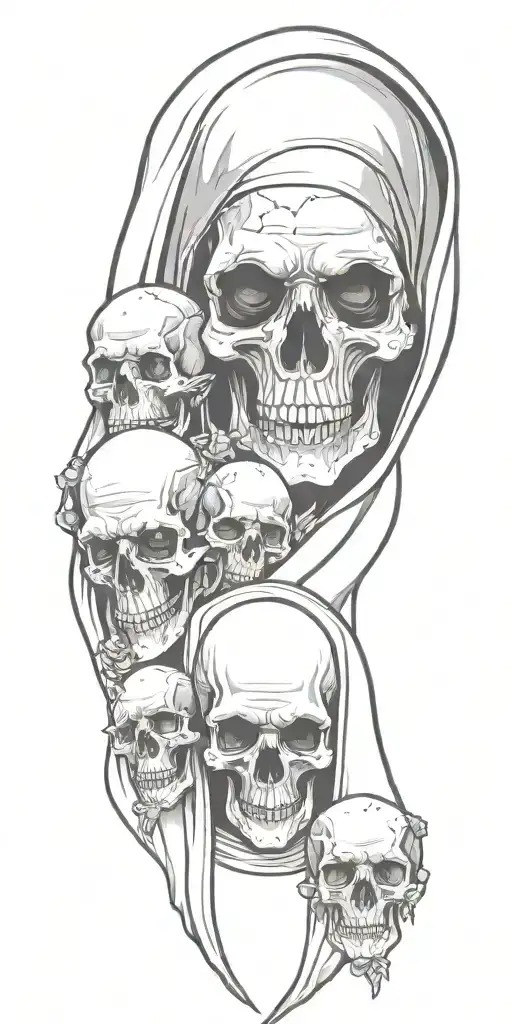 Evil Nun With Skulls